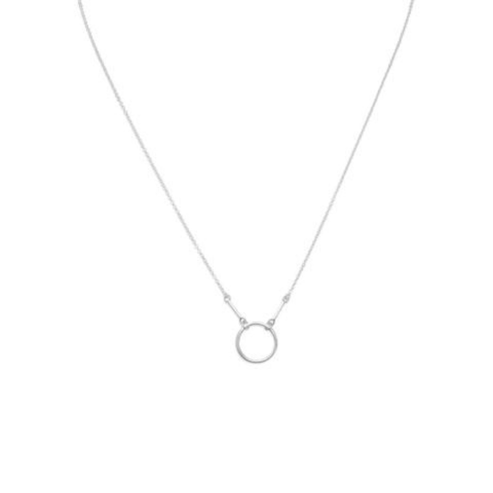 3 pcs Polished Circle and Bar Drop Necklace